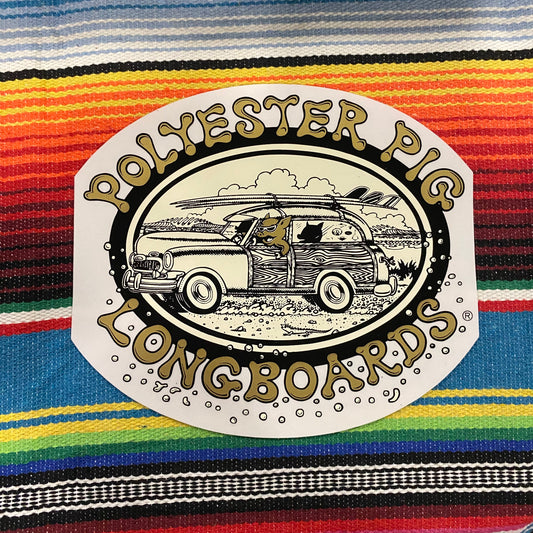 Polyester Pig Sticker
